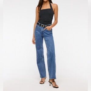 Abercrombie & Fitch high rise 90s relaxed jeans color medium marble